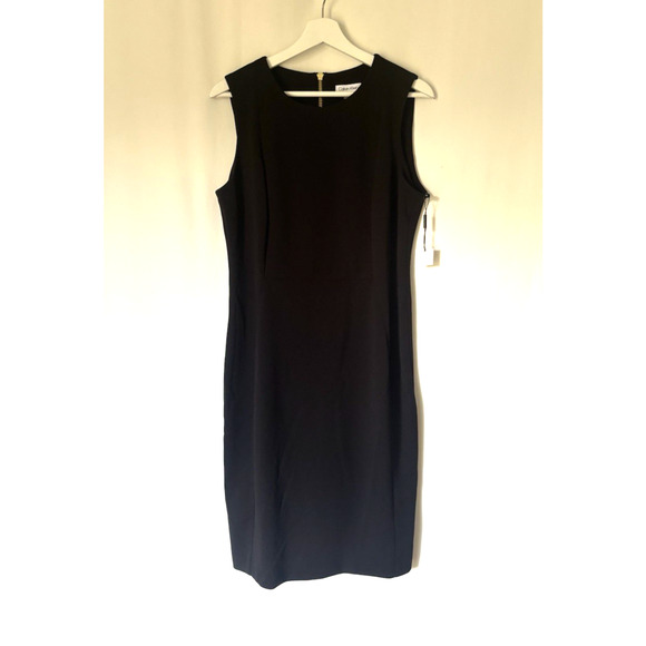 Calvin Klein Dresses & Skirts - Calvin Klein Womens Dress 12 Black Sleeveless Bodycon Knee Black